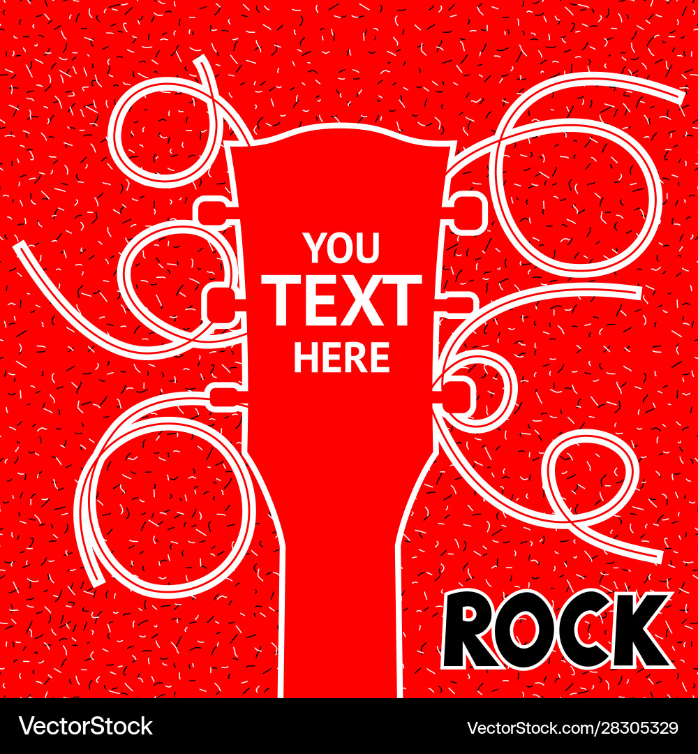 Red head a guitar with twisted strings Vector Image