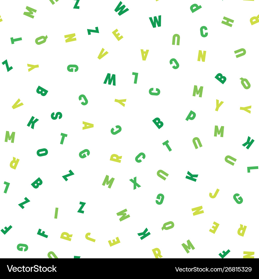 Seamless pattern colorful letters random order Vector Image