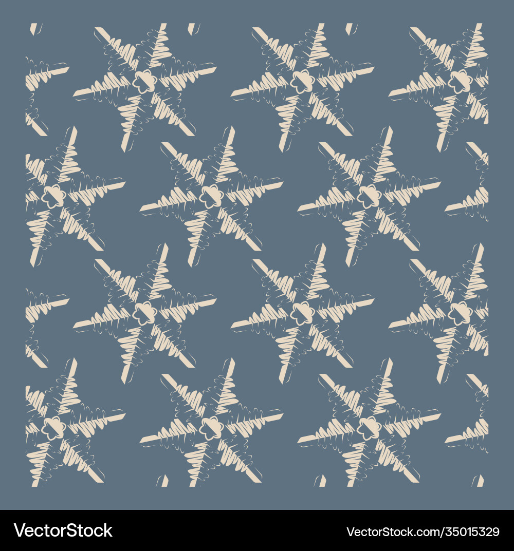 Seamless pattern with snowflakes on theme Vector Image