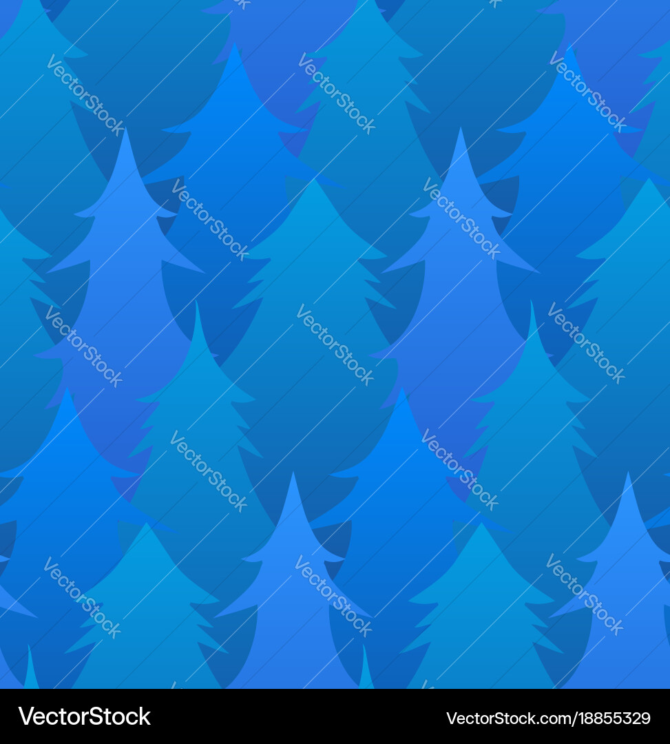 Seamless pattern with winter trees for your Vector Image