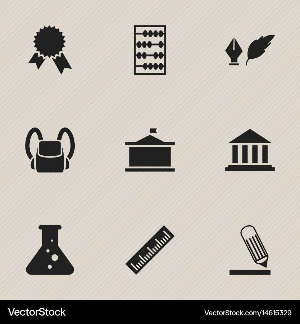 Set of 9 editable science icons includes symbols vector image