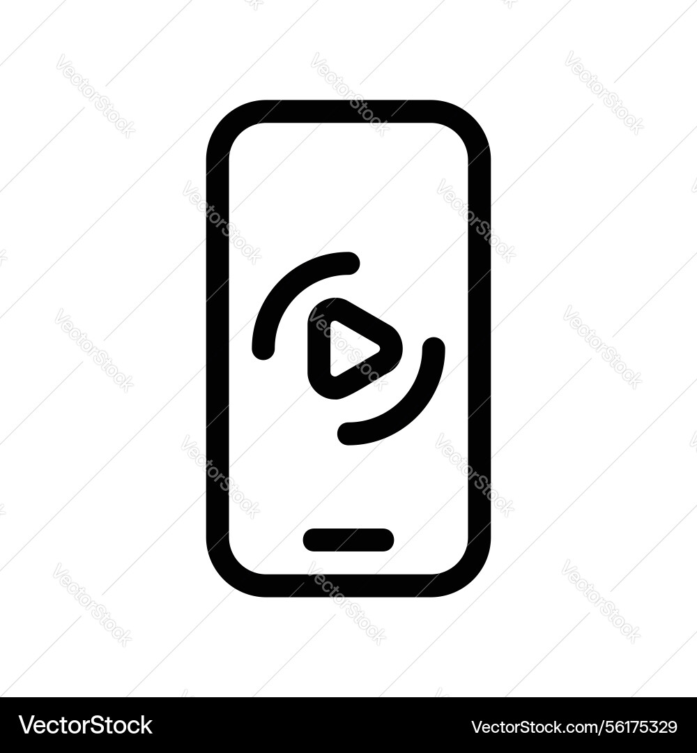Smartphone screen showing video loading Smartphone screen showing video loading vector image