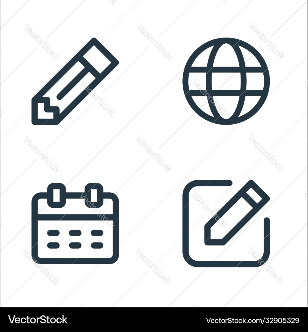 User interface line icons linear set quality Vector Image