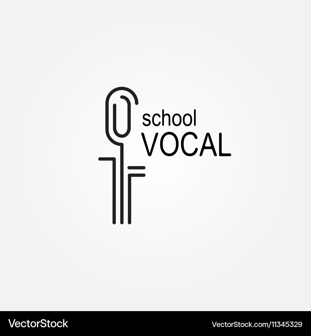 Vocal School Logo Template Vector Image