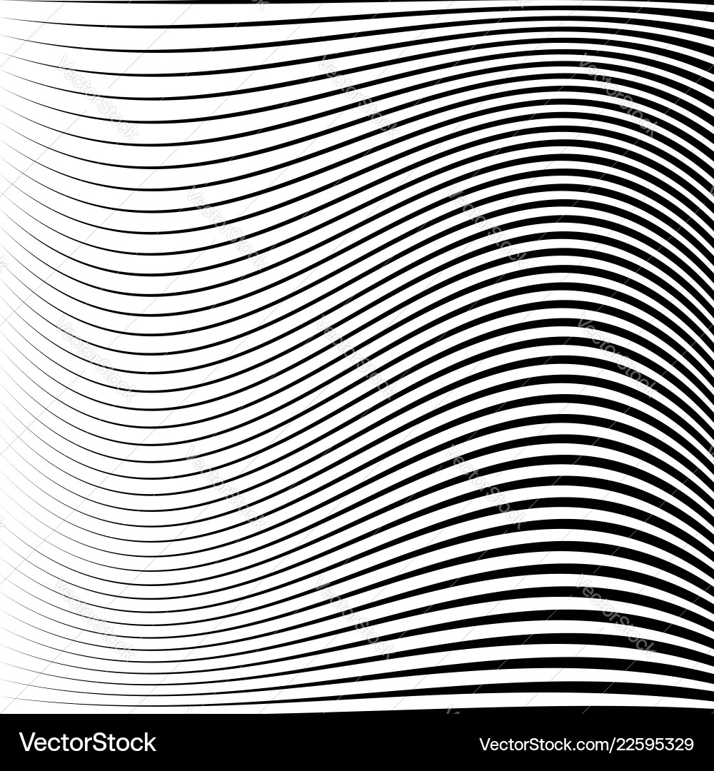 Wavy dynamic irregular lines monochrome pattern Vector Image