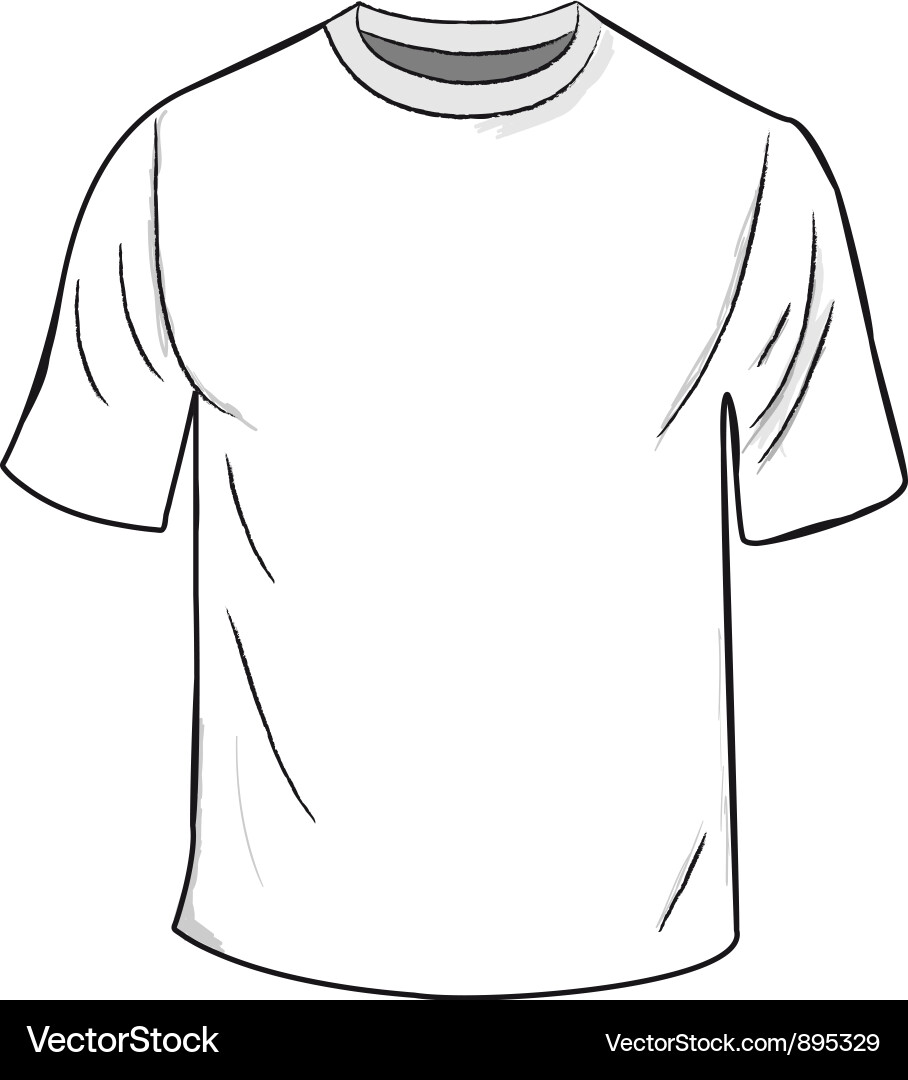 Weißes T-Shirt Vorlage Vektorbild