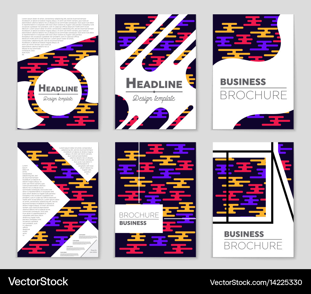 Abstract layout background set for art vector image