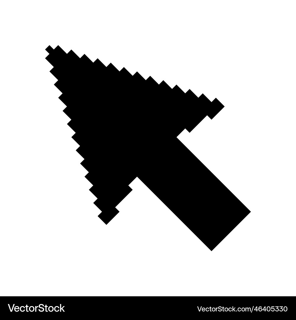 Arrow pixel icon web cursor click mouse symbol Vector Image