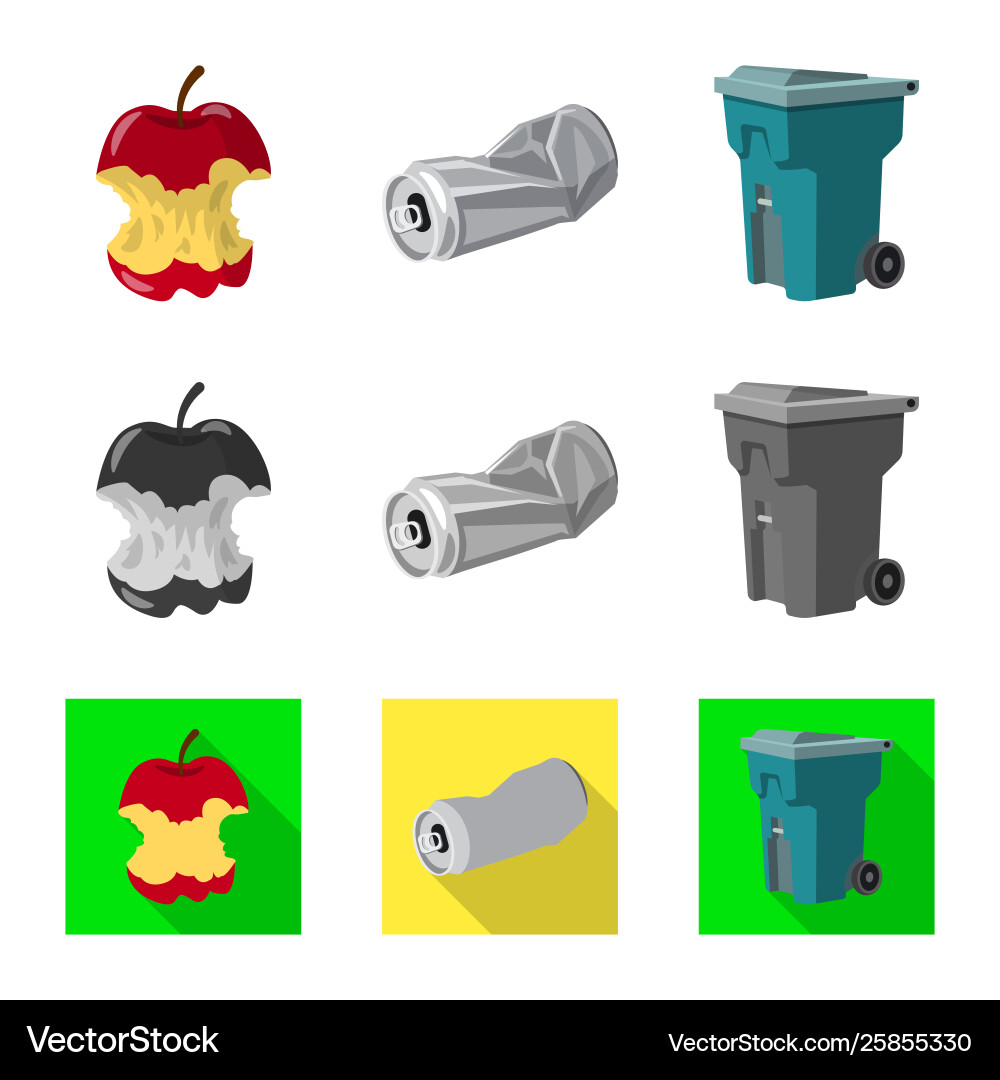 Design dump and sort symbol set Vector Image