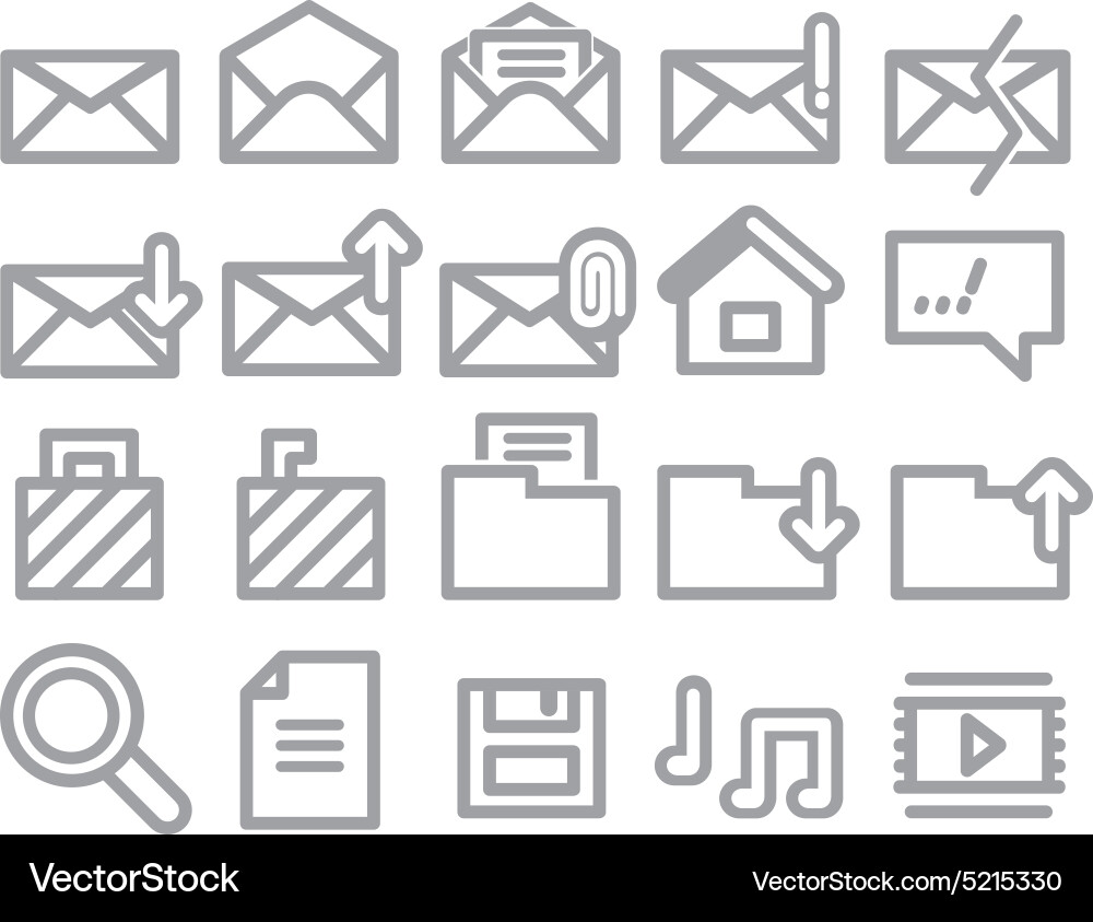 Envelope folder web icons Vector Image