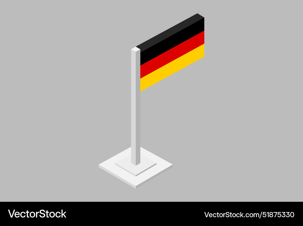 Germany flag 3d style Royalty Free Vector Image