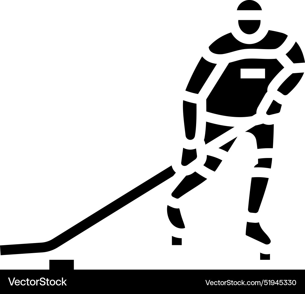 Handgelenk Schuss Eishockey Sport Spiel Glyph Symbol Handgelenk Schuss Eishockey Sport Spiel Glyph Symbol vektorbild