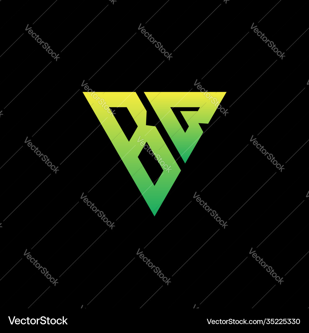 Initial triangle logo monogram with shape Vector Image