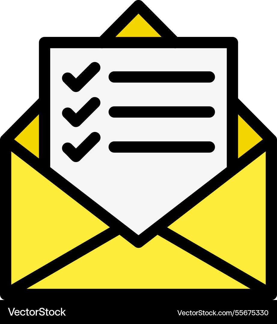 Mail list icon design vector image