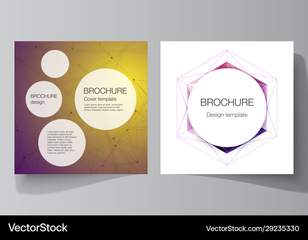 Minimal layout two square format covers Minimal layout two square format covers vector image