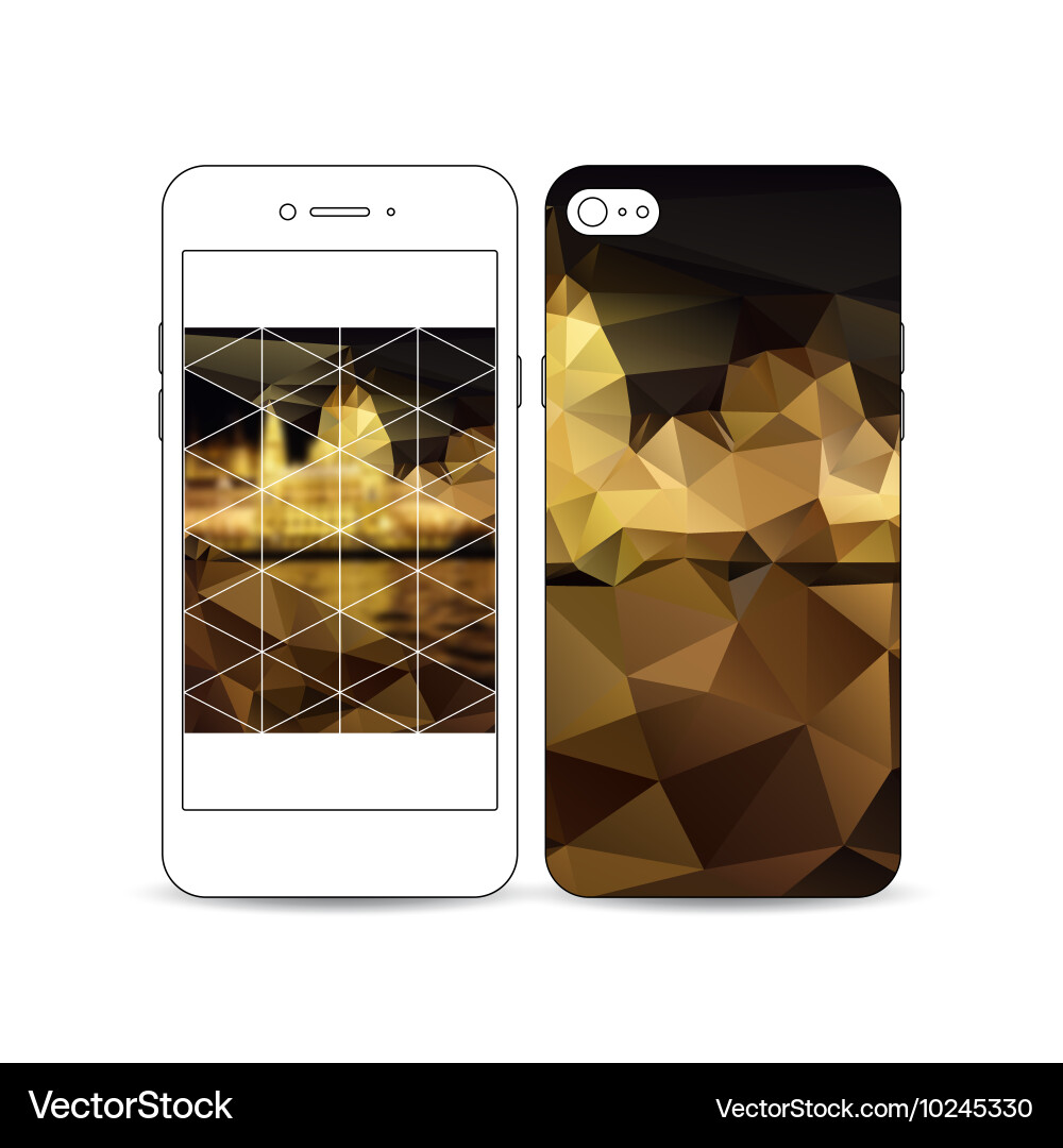 Mobile smartphone with an example of the screen Vector Image