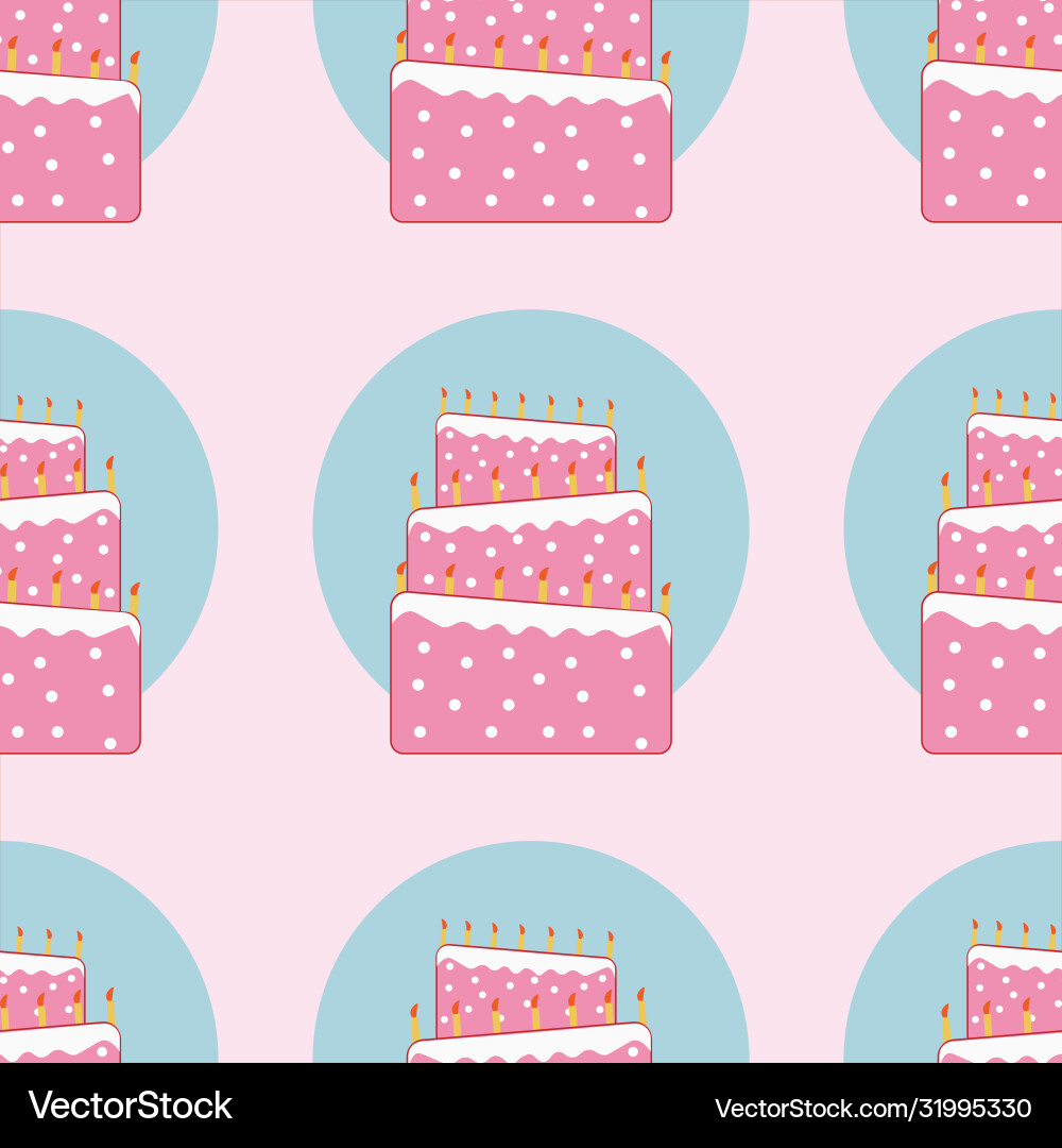 Seamless pattern background with cake template Seamless pattern background with cake template Vector Image