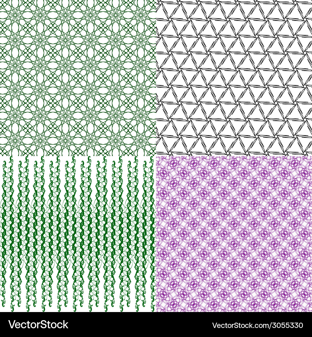 Set of geometric pattern in op art design Vector Image