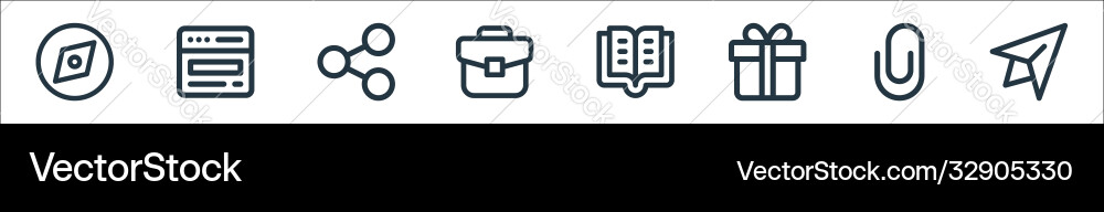 User interface line icons linear set quality Vector Image