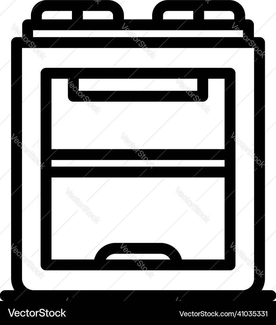 3d printer icon outline print machine 3d printer icon outline print machine Vector Image