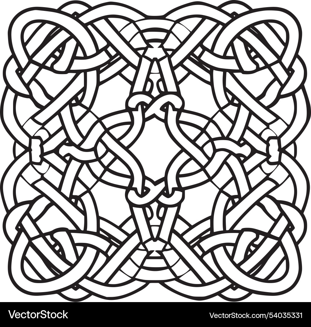 Celtic knot pattern seamless vector image