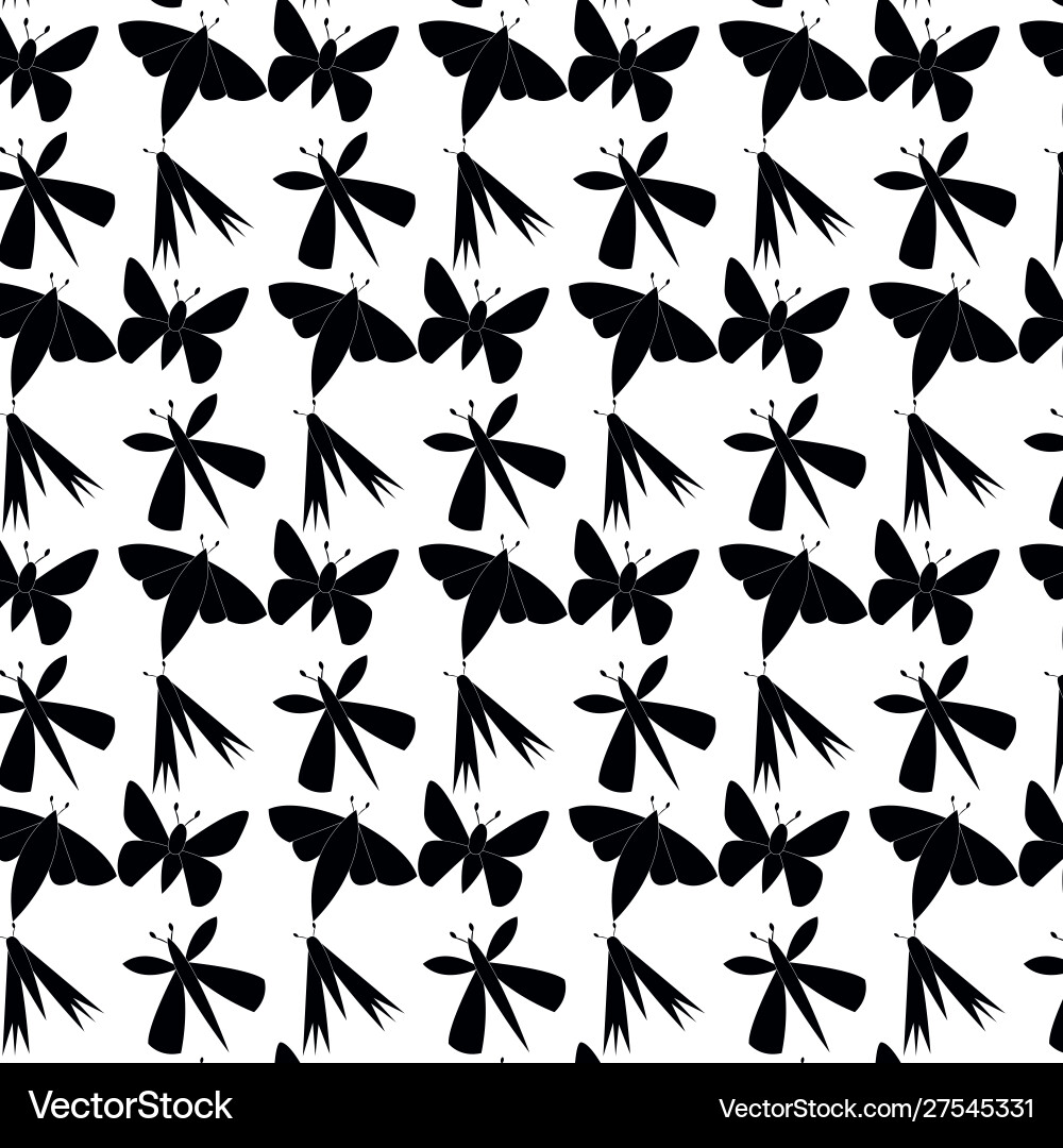 Colorful butterfly pattern for background notebook Vector Image