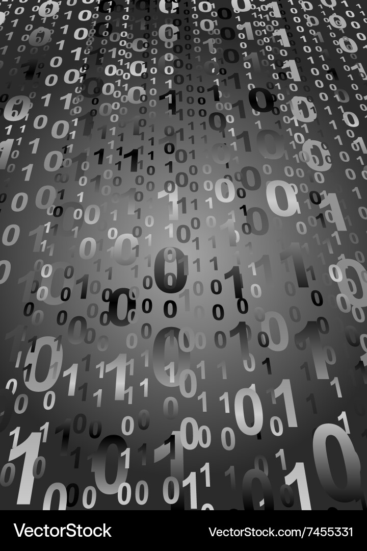 Digital background with numbers 1 and 0 vector image