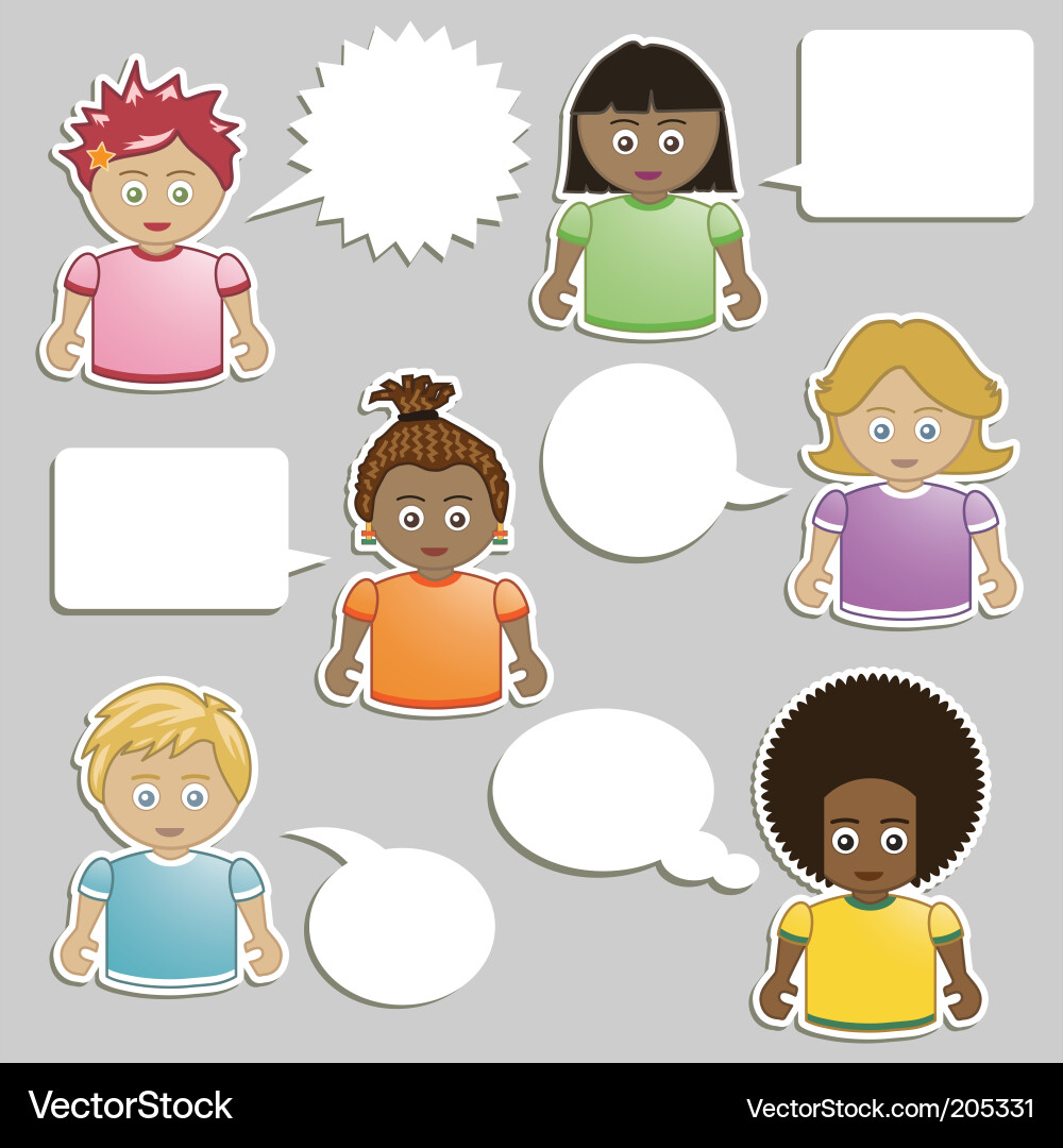 Kids speech vector image