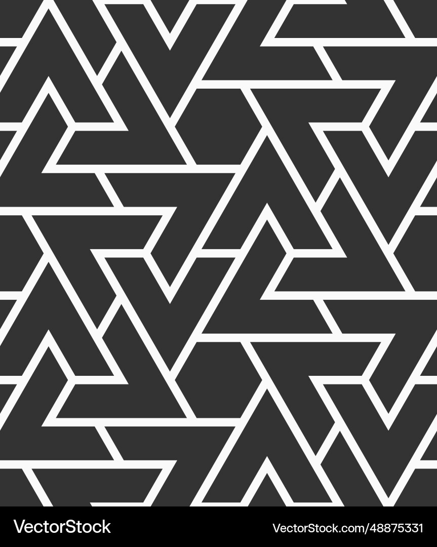 Polygonal trellis on the base of triangular grid Vector Image