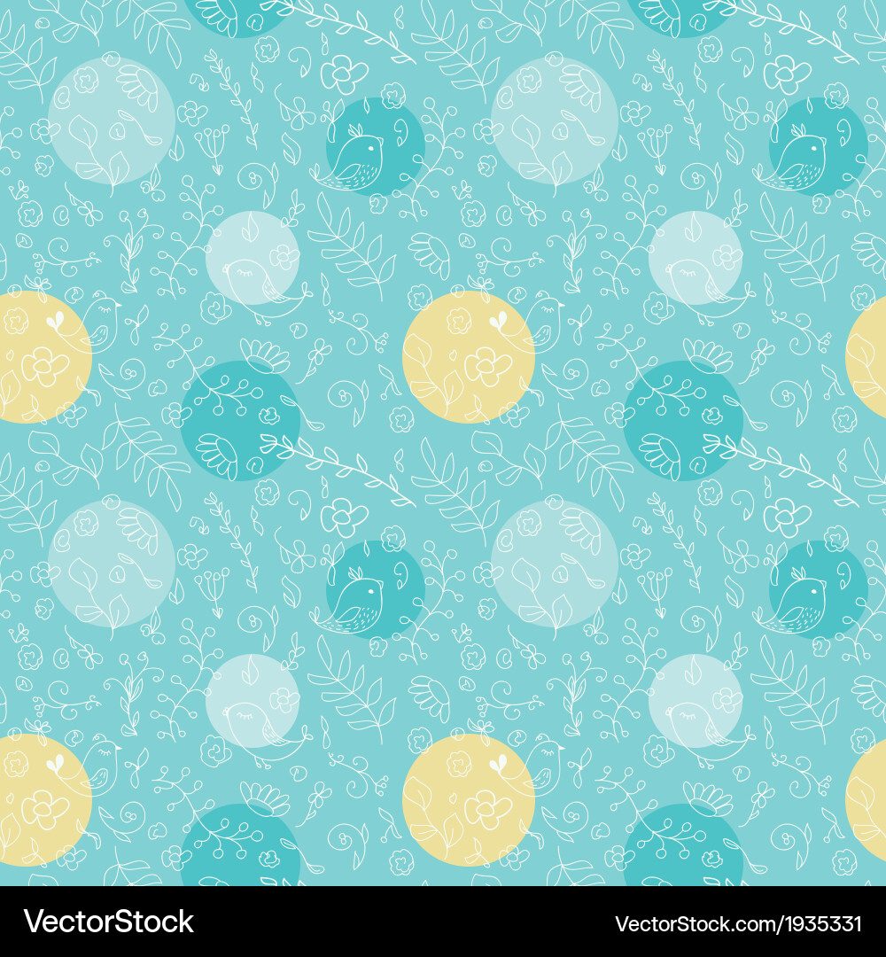 Seamless pattern from leaves and dots Vector Image