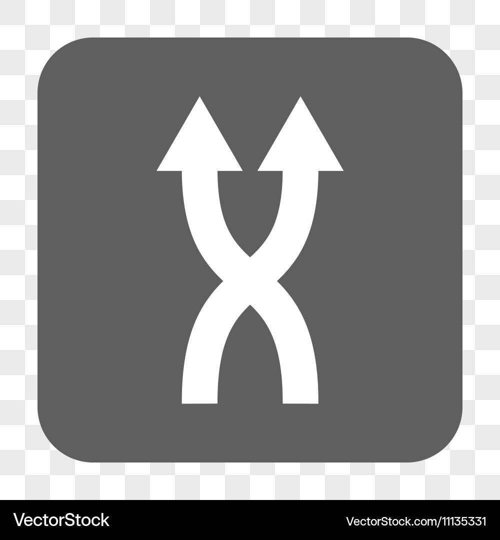 Shuffle arrows up rounded square button Vector Image