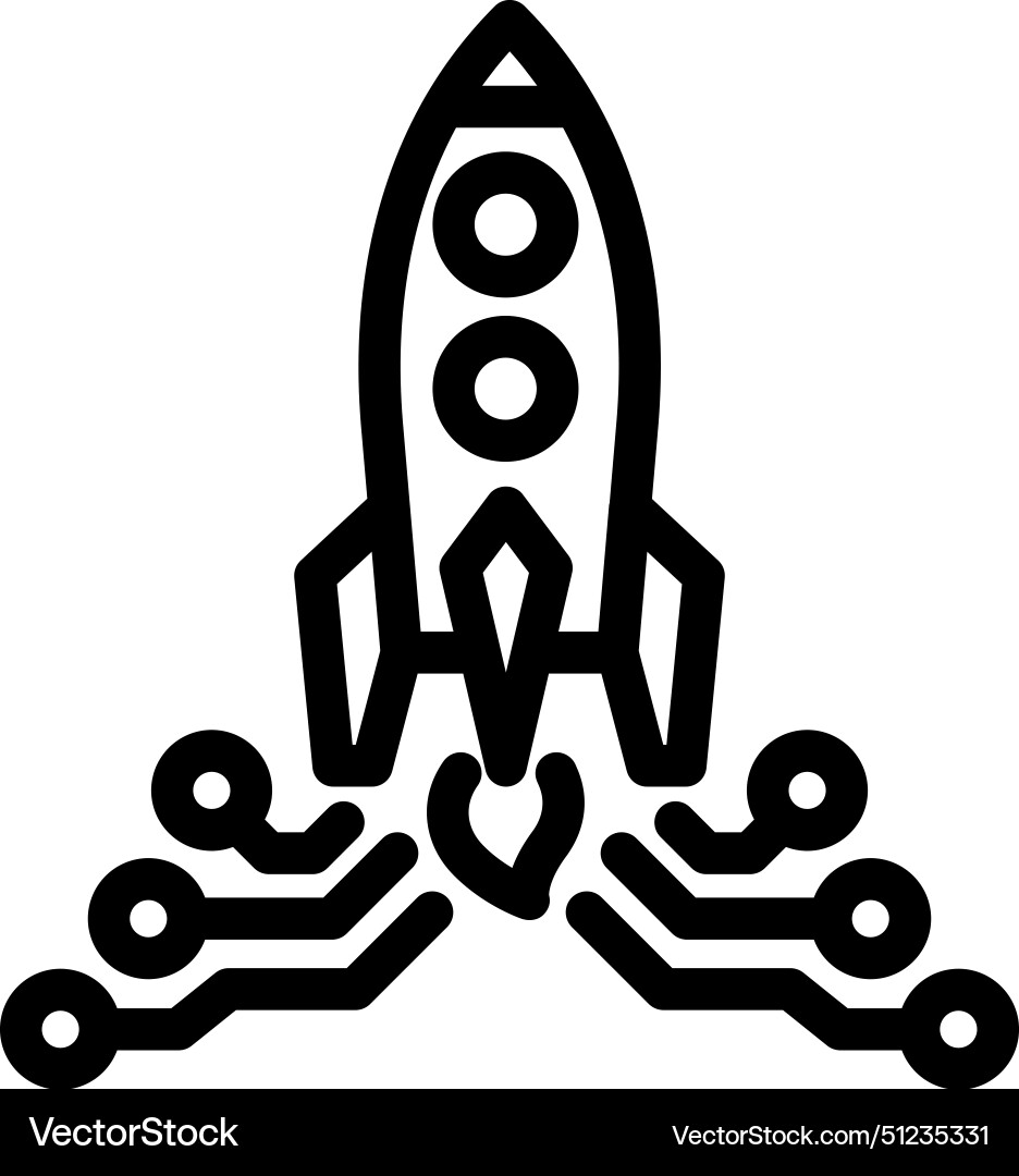 Tech startup enthusiast line icon vector image