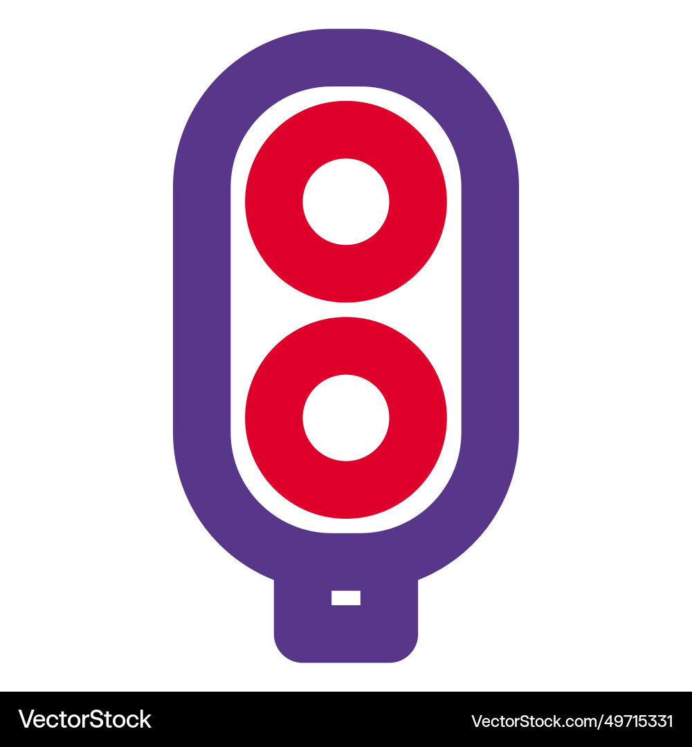 Traffic signal for road intersection control Vector Image