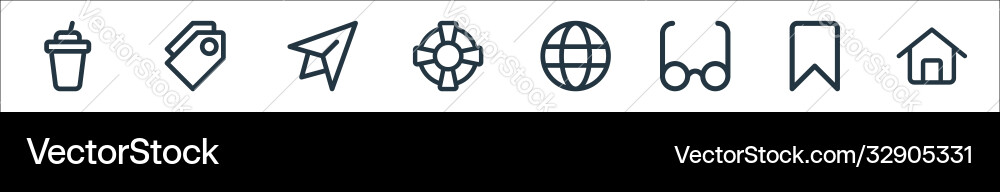 User interface line icons linear set quality User interface line icons linear set quality Vector Image