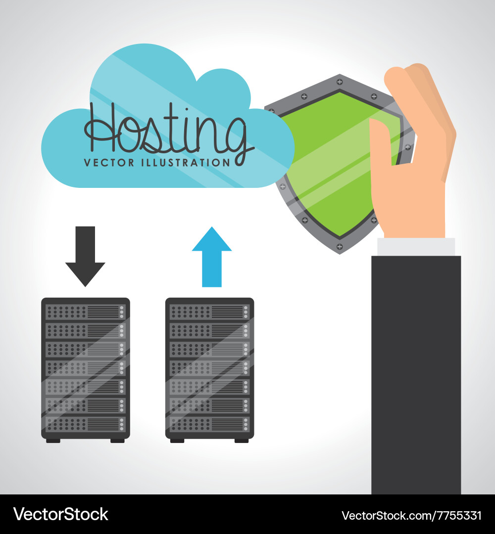 Web hosting design Vector Image