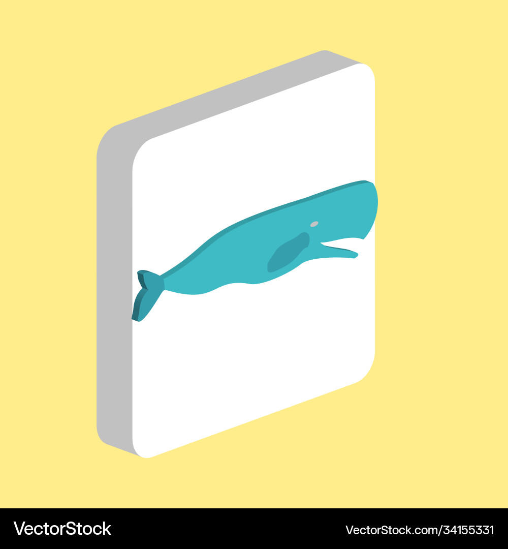 Whale simple icon symbol design template for web Vector Image