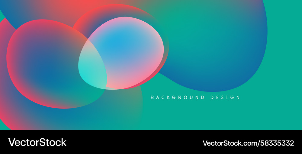Abstract colorful background features overlapping Vector Image