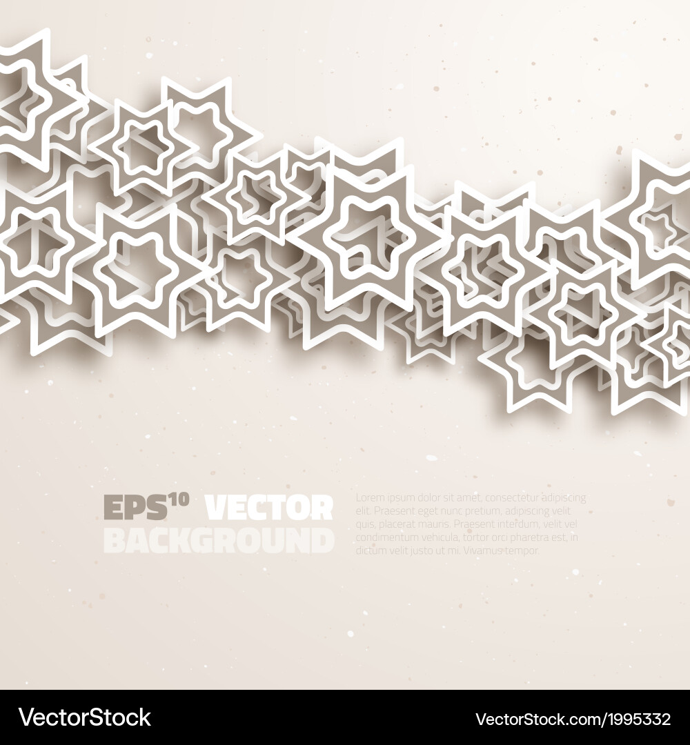 Abstract overlapping stars background vector image