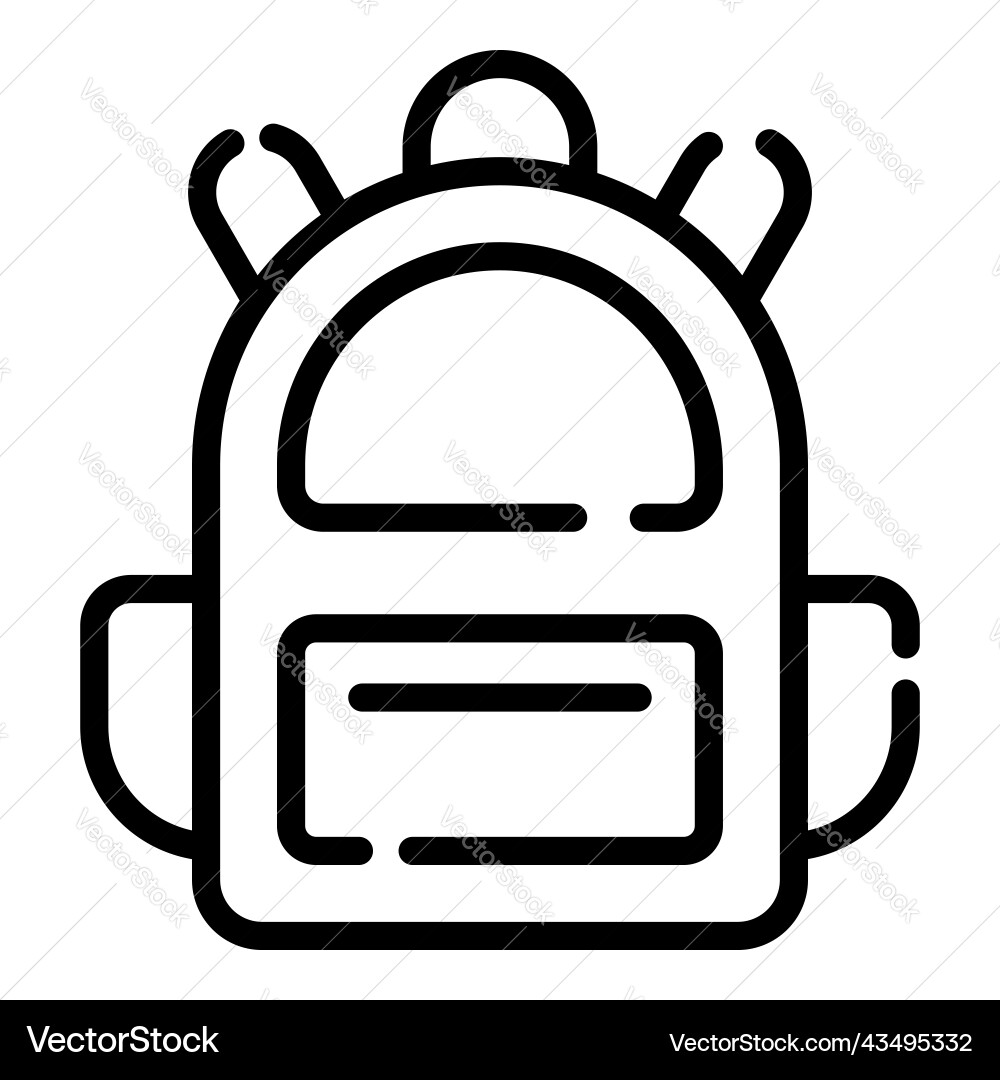 Backpack icon line style for web and mobile Vector Image