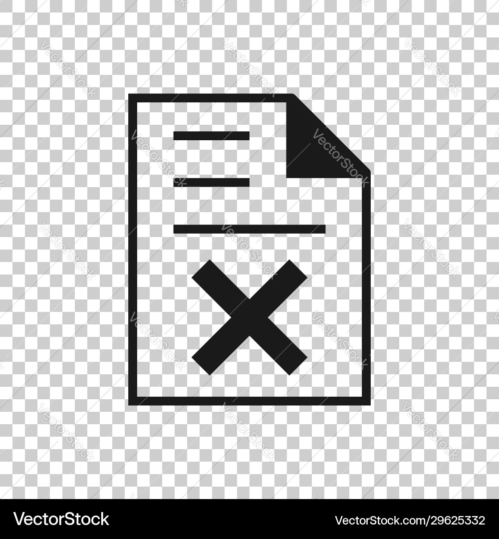 Document error icon in flat style broken report Vector Image