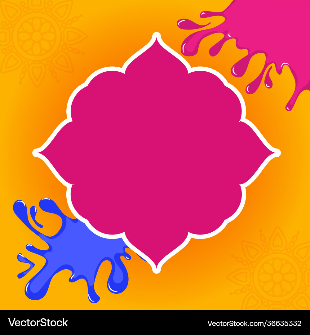 Empty pink frame given for message Vector Image