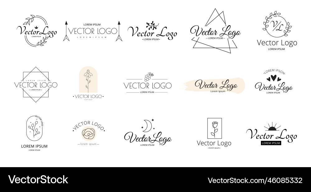 Floral Scrapbooking Logo - Girl Aesthetic Vector Image