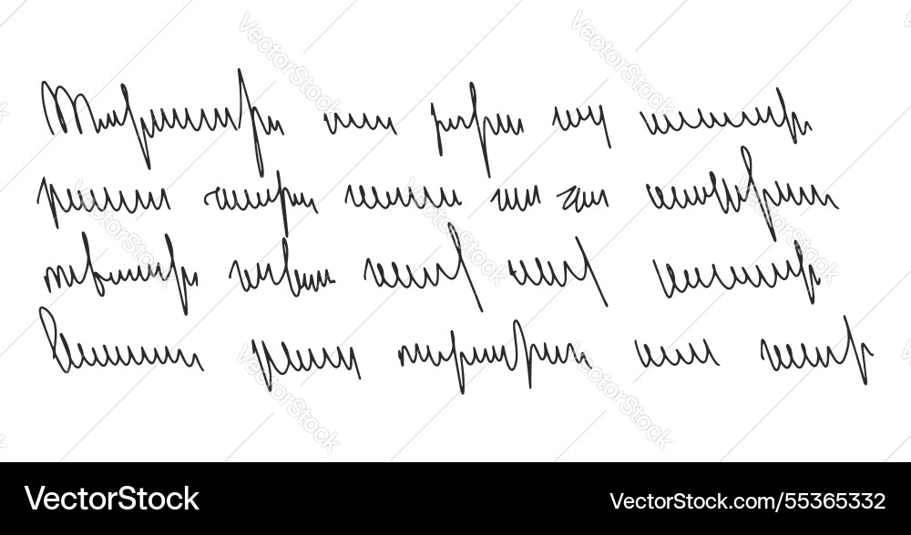 Illegible fake decorative cursive script message Illegible fake decorative cursive script message vector image