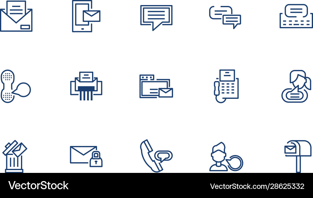 Isolated messages icon set design Isolated messages icon set design vector image