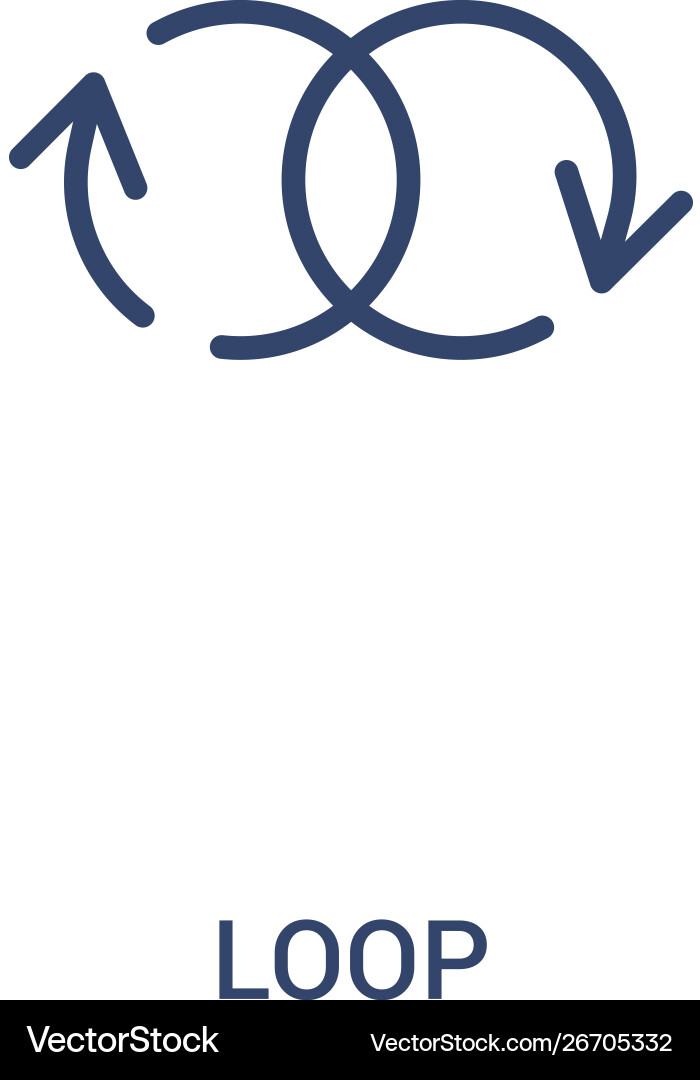 Loop concept 2 colored icon simple line element Loop concept 2 colored icon simple line element Vector Image