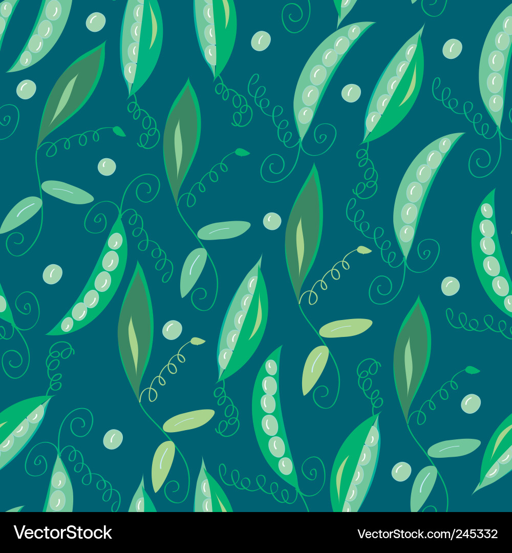 Pea Pod Pattern Vector Image