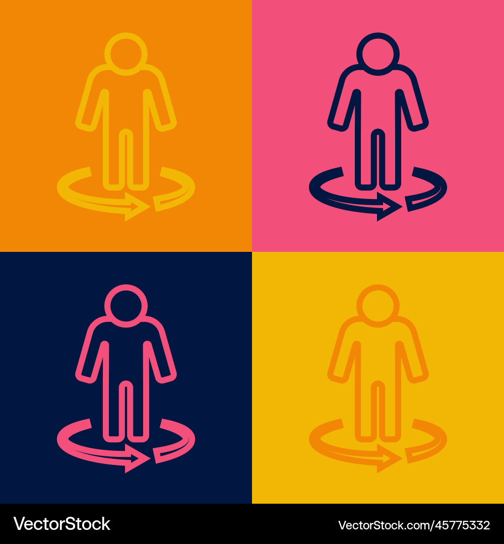 Pop art line 3d modeling icon isolated on color Pop art line 3d modeling icon isolated on color Vector Image