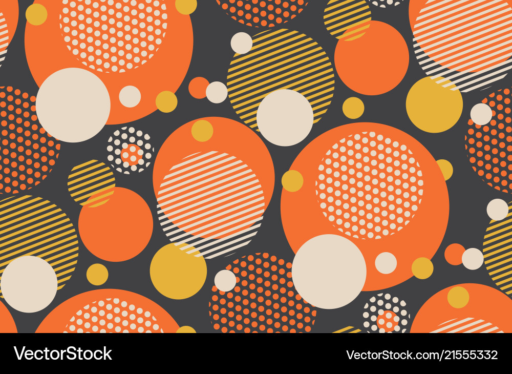 Scattered circle geometry seamless pattern vector image