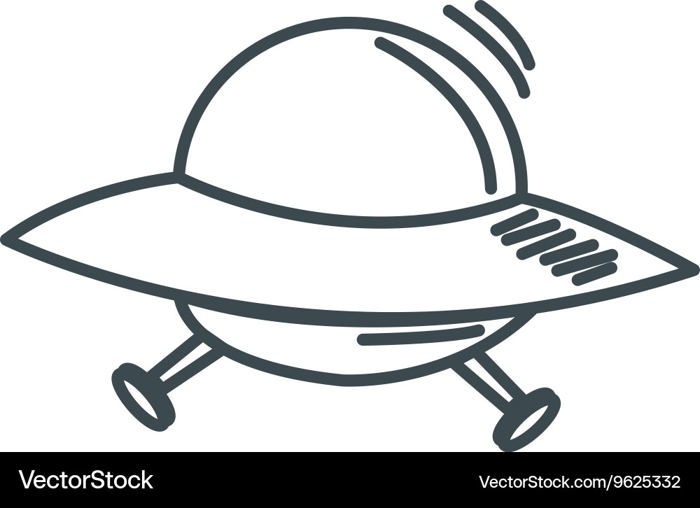Simple Spaceship Icon Vector Image