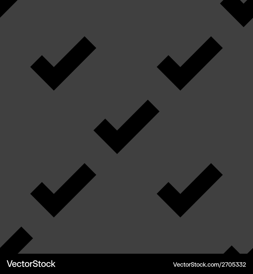 Tick web icon flat design seamless pattern vector image